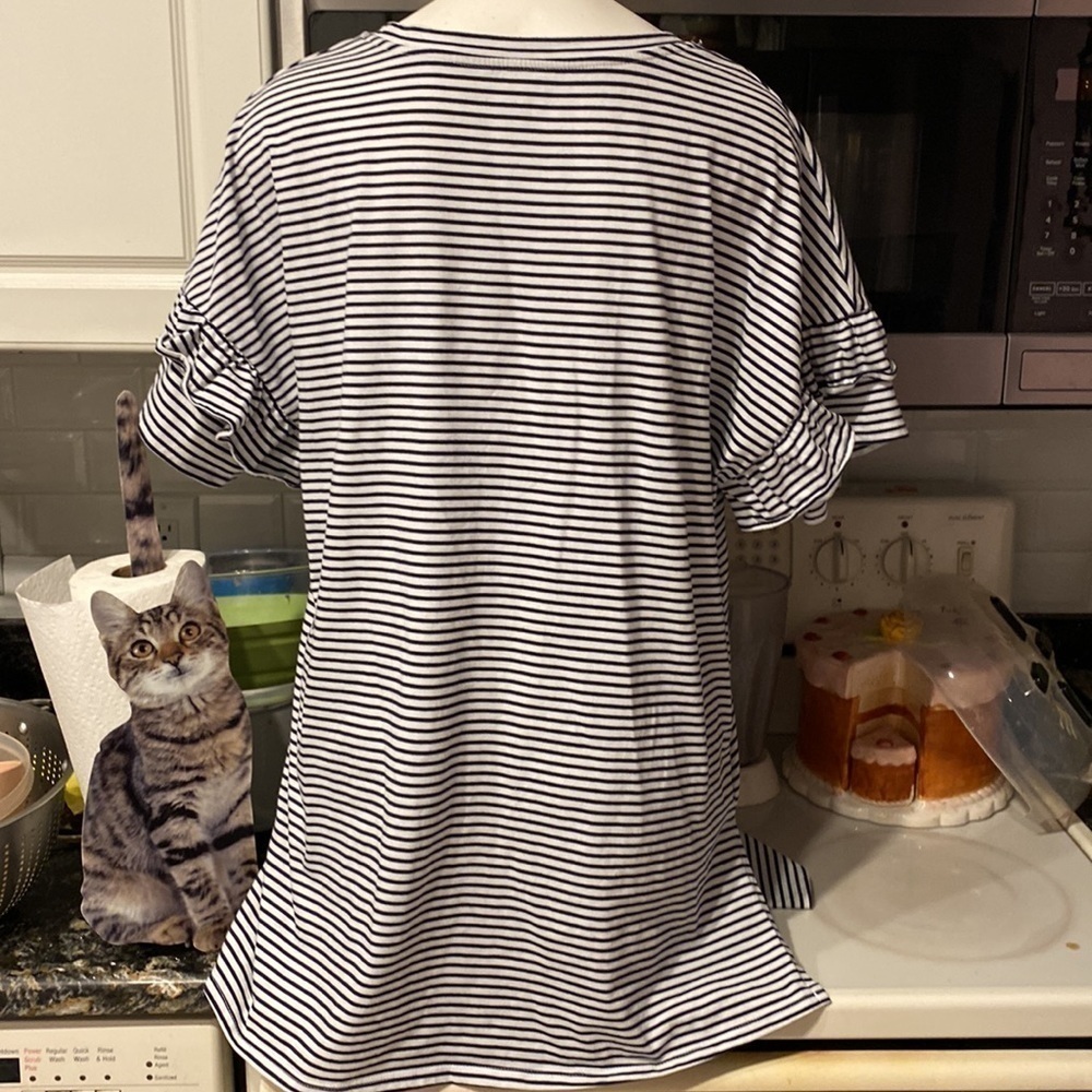 A womens Woman Within casual stretch short sleeve plus size top L. (18/20) - Picture 3 of 3